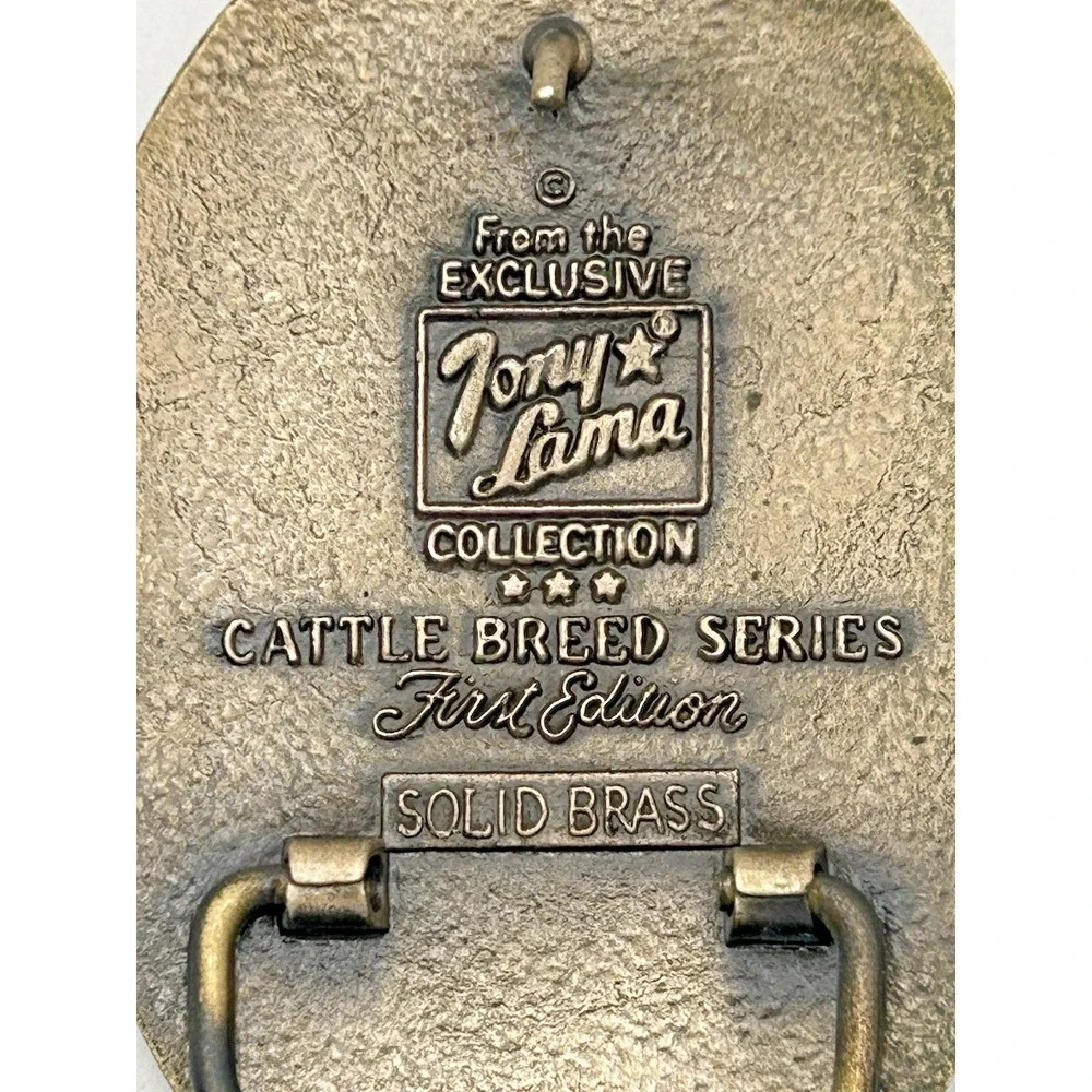TONY LAMA Limousin Bull Cow Sire Belt Buckle Cattle Breed Series FIRST Edition